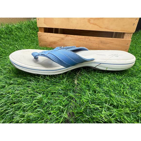 Cloudsteppers by Clarks- Blue/Grey Sandals- Size 9W - Picture 3 of 10